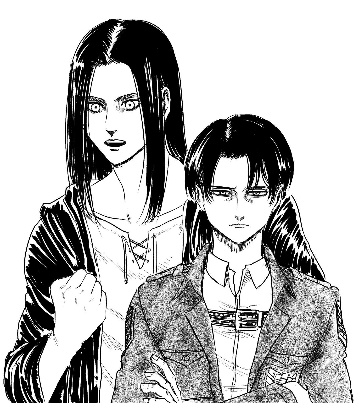 Attack on Titan's Hajime Isayama New Illustration of Eren and Levi