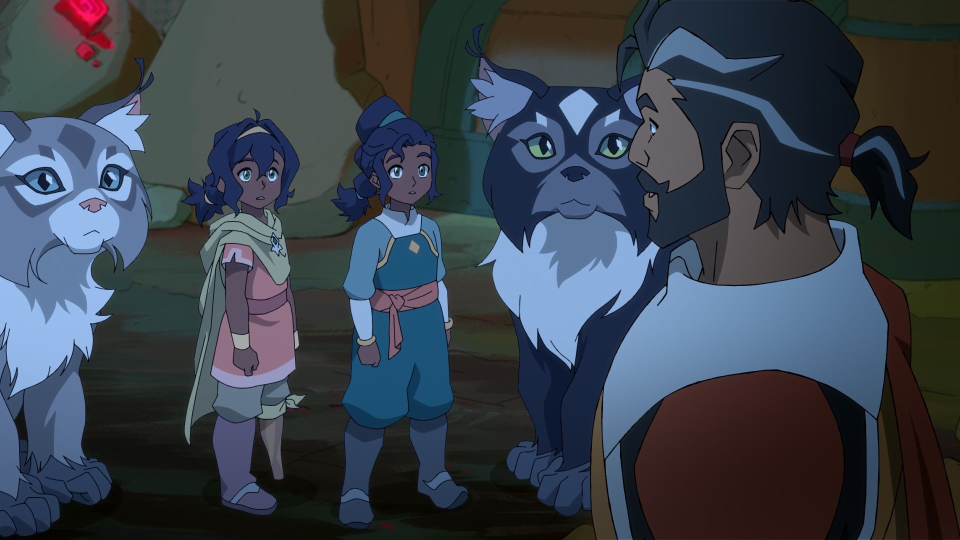 Avatar: Seven Havens Pavi and her twin Nisha with animals