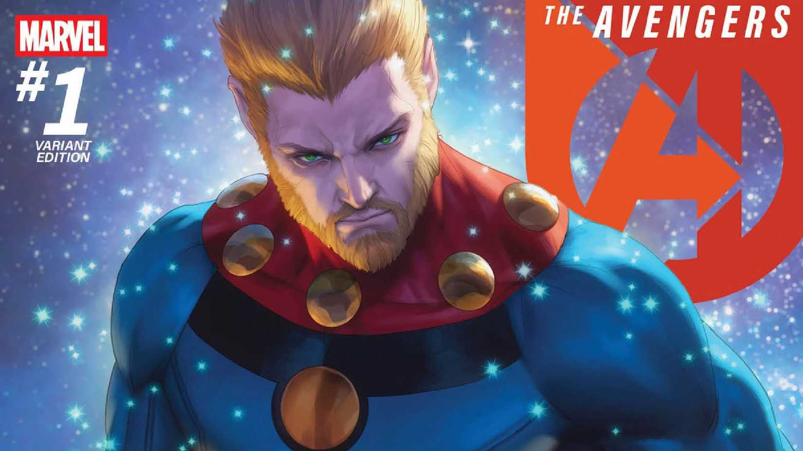 avengers 1 variant cover showing david colton's miracleman floating above earth