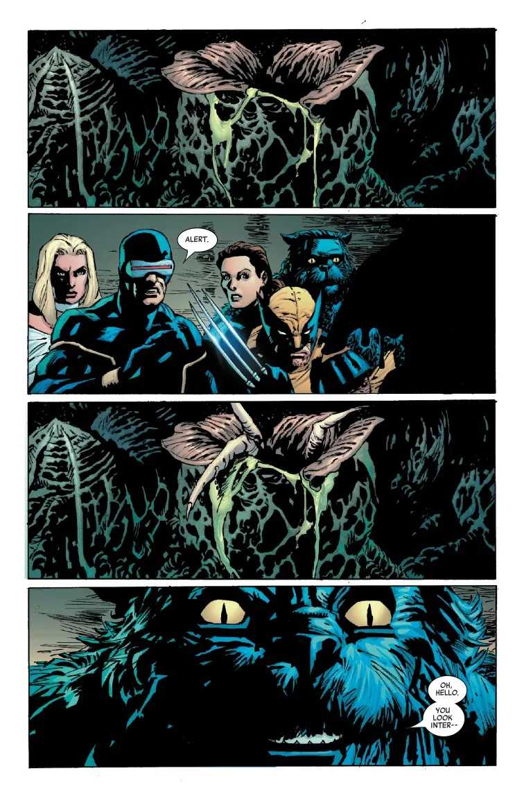 Beast finds a Chestbuster in Alien vs X-Men #1 cover