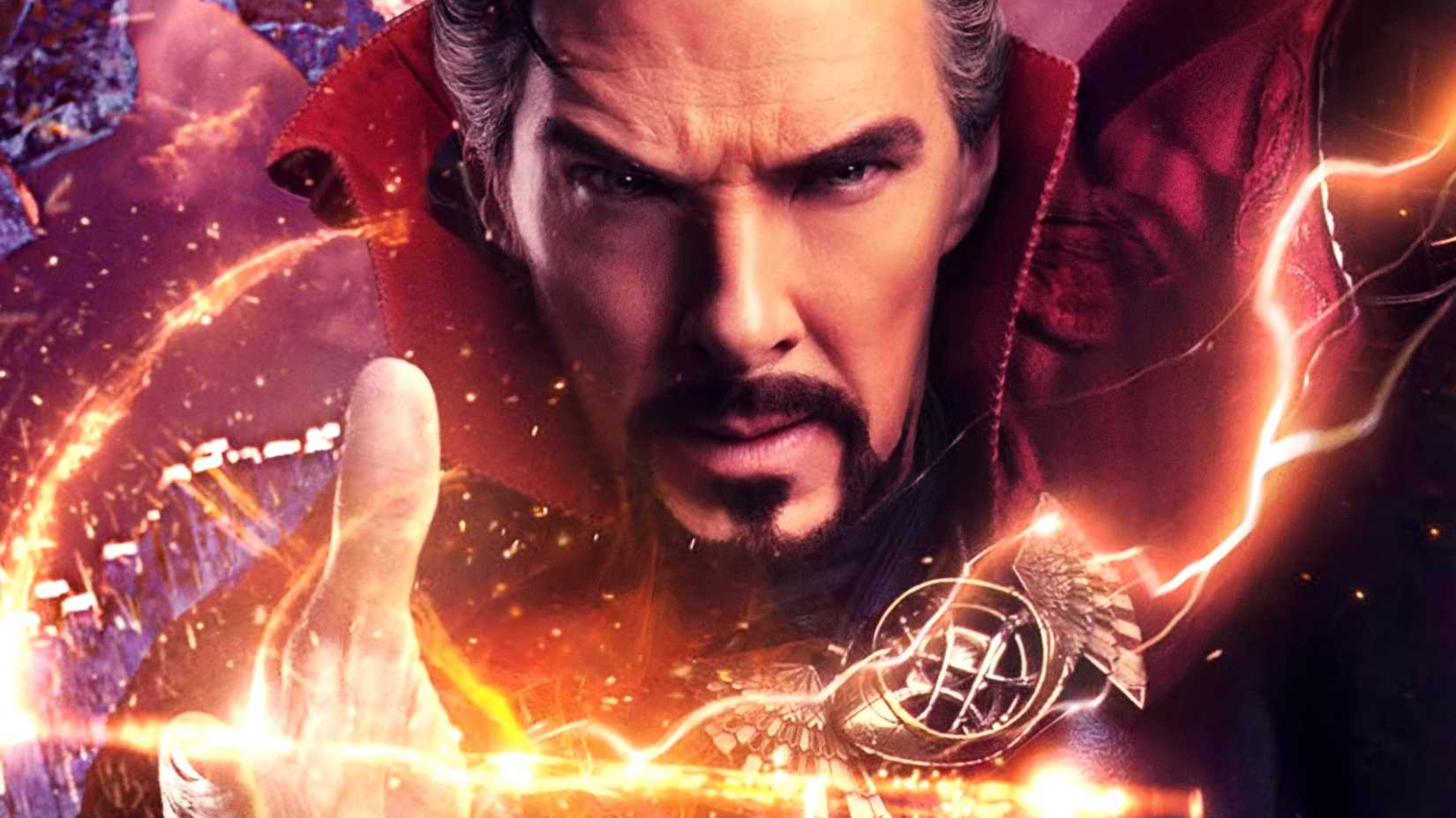 Benedict Cumberbatch's Doctor Strange performs a spell in Multiverse of Madness poster