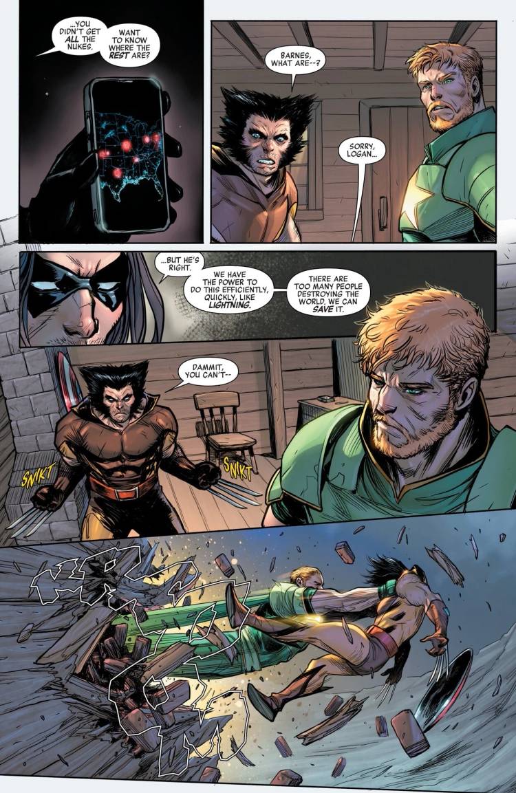 Bucky Barnes side with David Colton in Avengers Armageddon #4