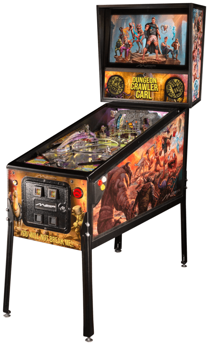 Image shows Dungeon Crawler Carl for the P³ pinball platform