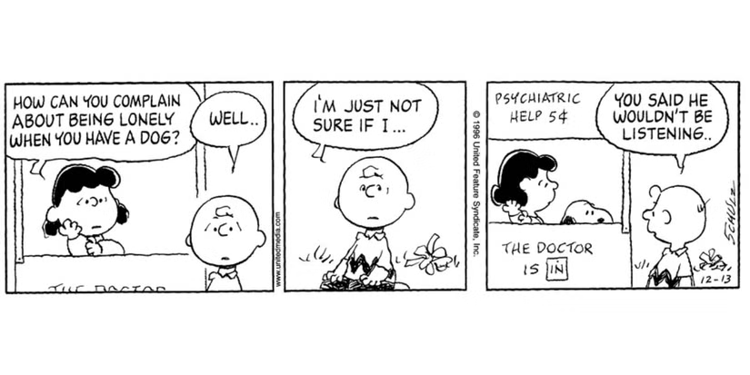 Charlie Brown's Visit to Lucy's Psychiatric Booth Is Peak Peanuts comic strip