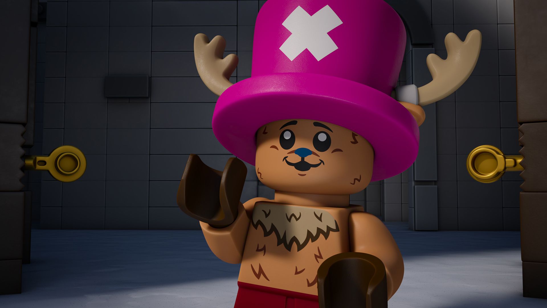 Chopper smiling in LEGO One Piece