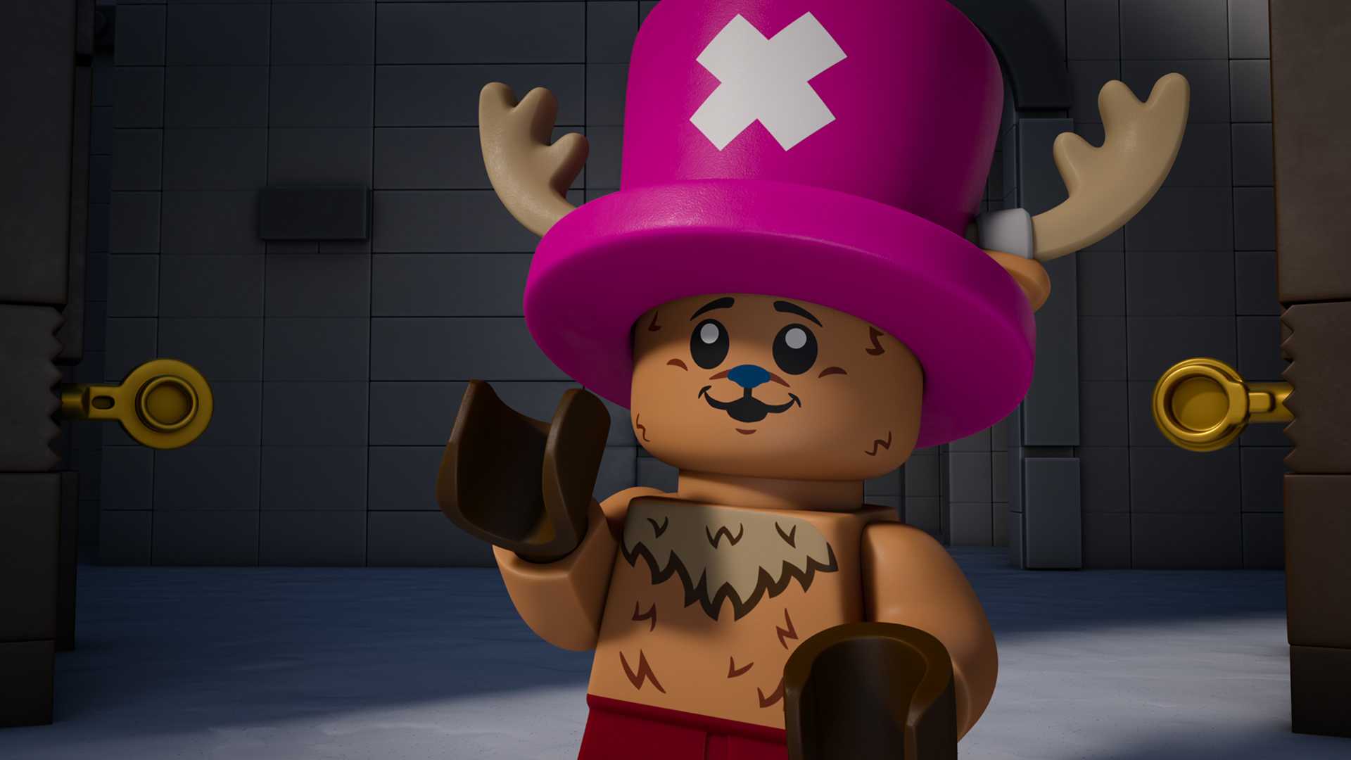 Chopper smiling in LEGO One Piece