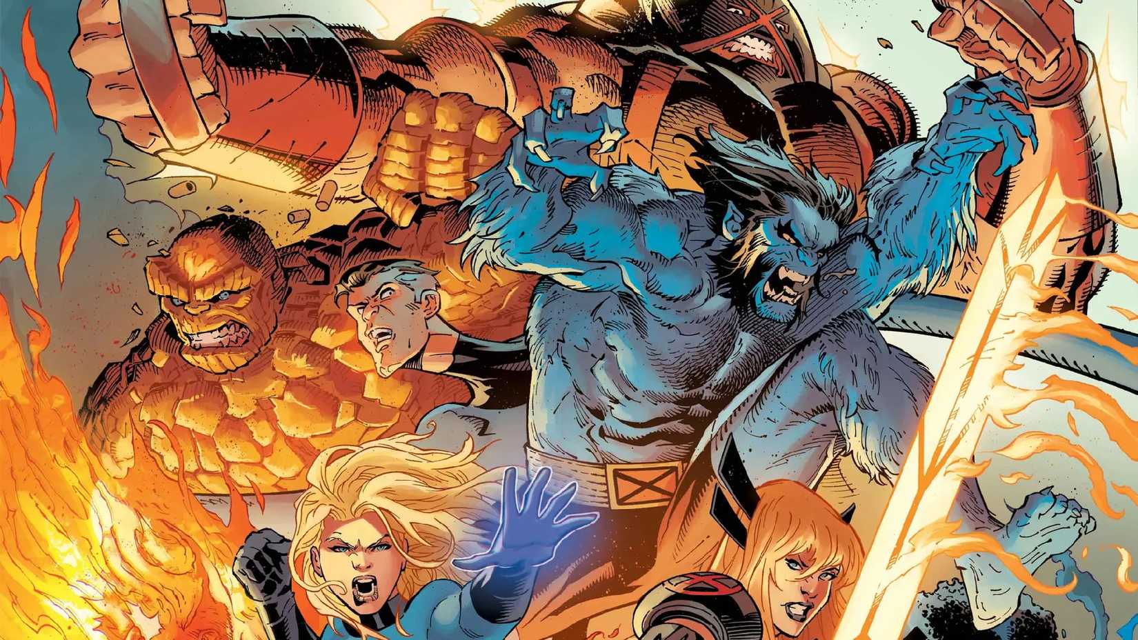 combined x-men and fantastic four roster