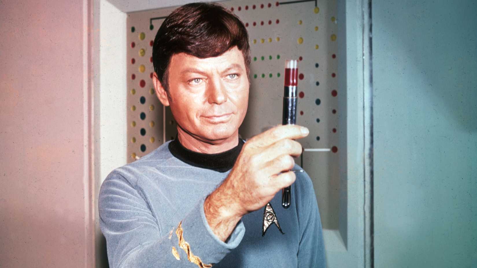 DeForest Kelley as Dr. McCoy in Star Trek
