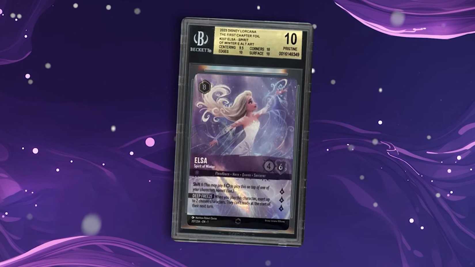 Disney Lorcana Elsa Spirit of Winter card sold for 45 thousand
