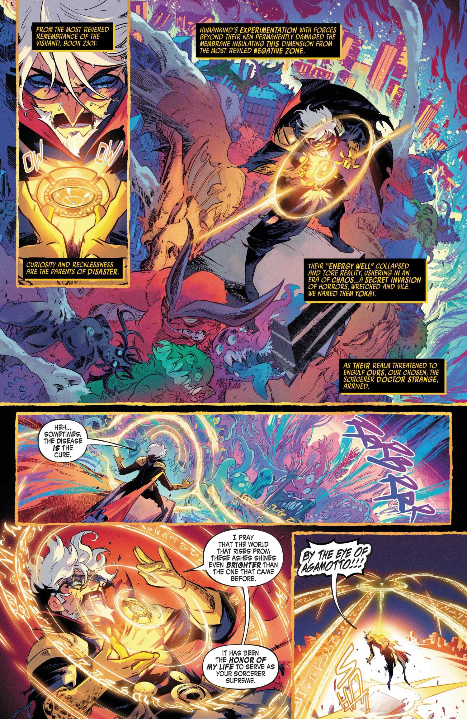 Doctor Strange dies sacrificing himself in Marvel Mangaverse Web of Blood #1