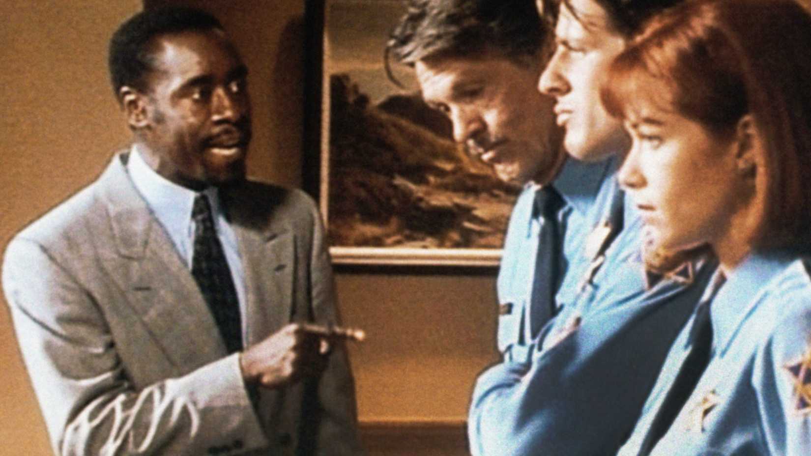 Don Cheadle dressing down a group of police officers in Picket Fences