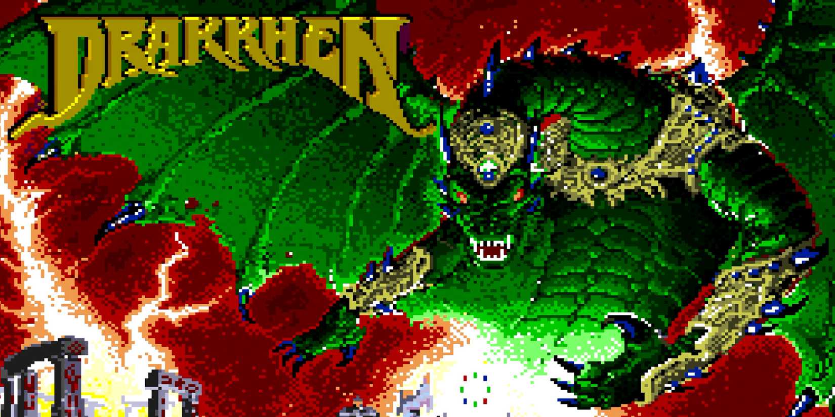 Drakkhen Game SNES Title screen