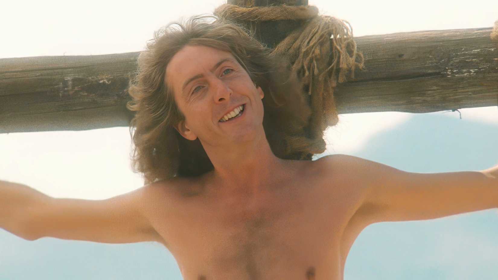 Eric Idle being crucified in Monty Python's The Life of Brian