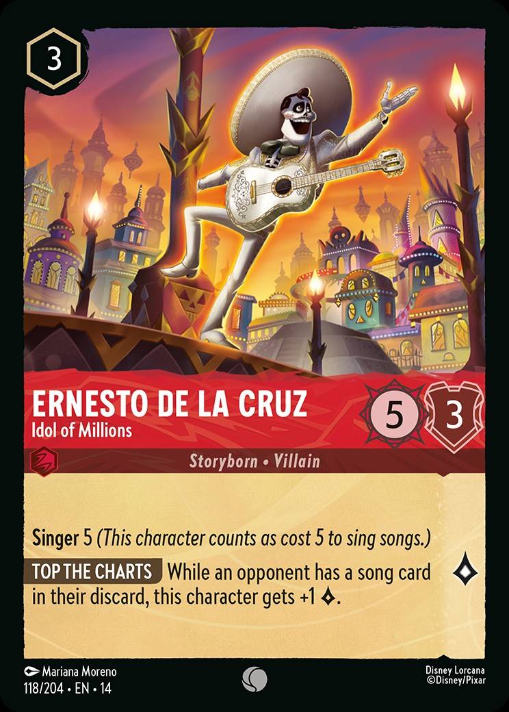 Ernesto De La Cruz Idol Of Millions Disney Lorcana card