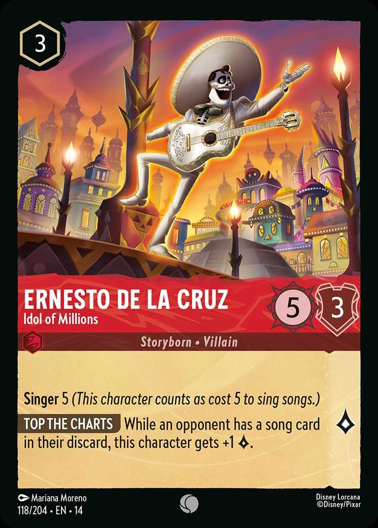 Ernesto De La Cruz Idol Of Millions Disney Lorcana card