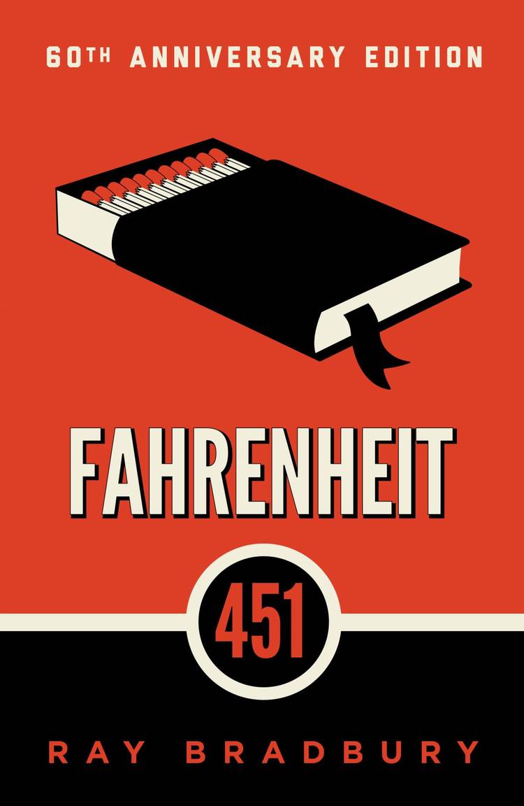 Cover image of Farenheit 451 by Ray Bradbury.