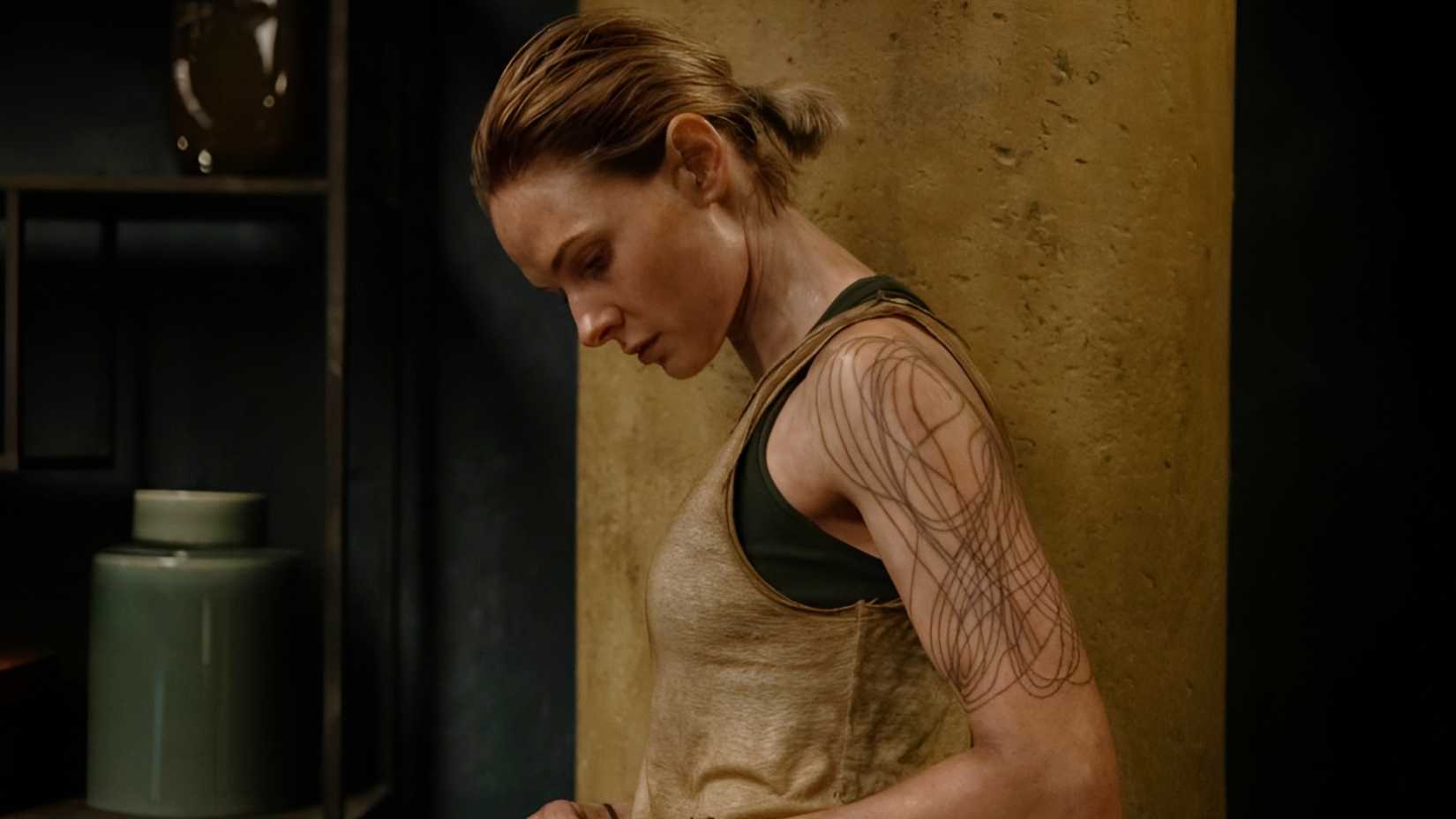 Rebecca Ferguson’s Juliette looking down in Apple TV’s Silo