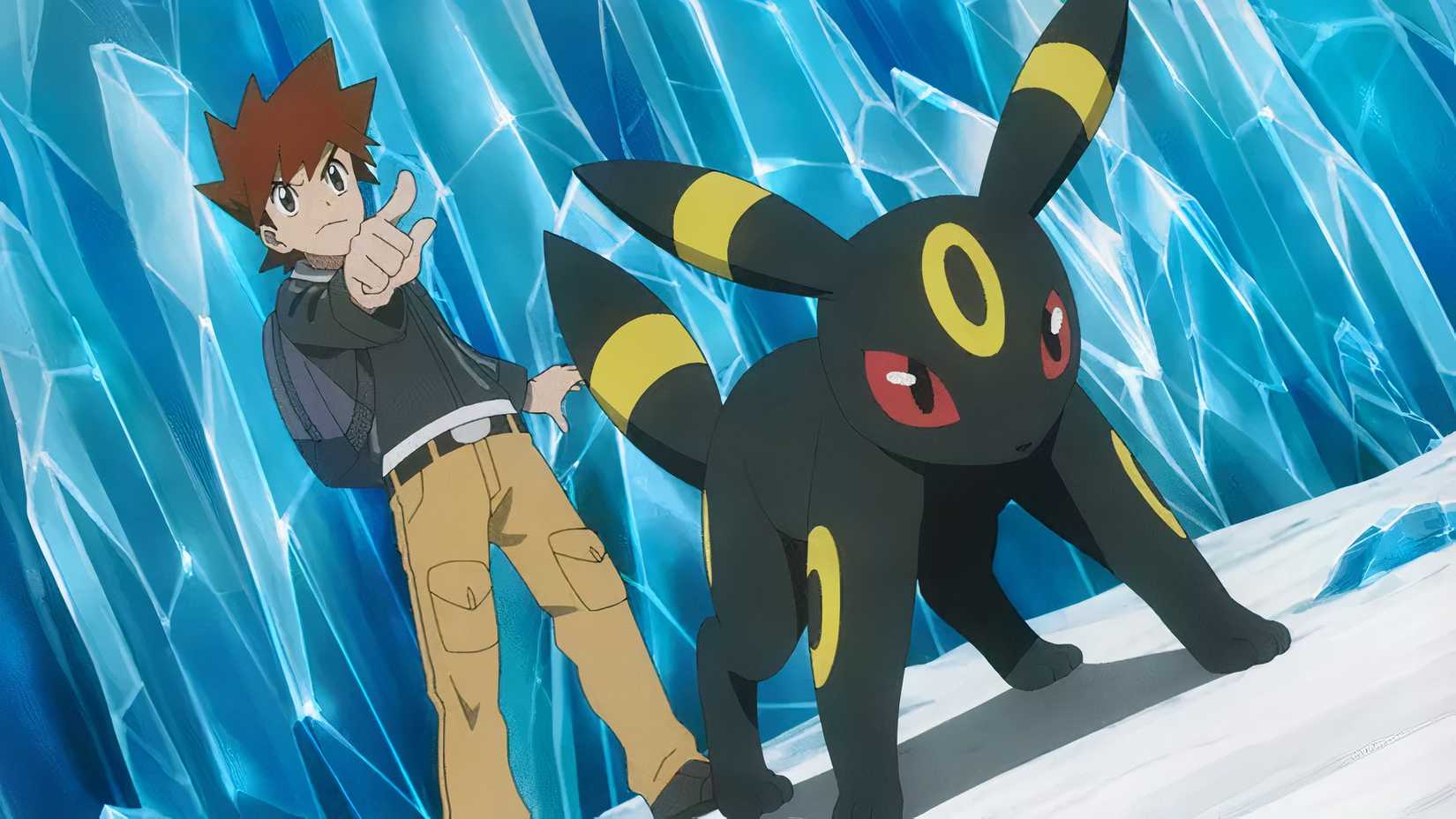 Gary and Umbreon in the anime