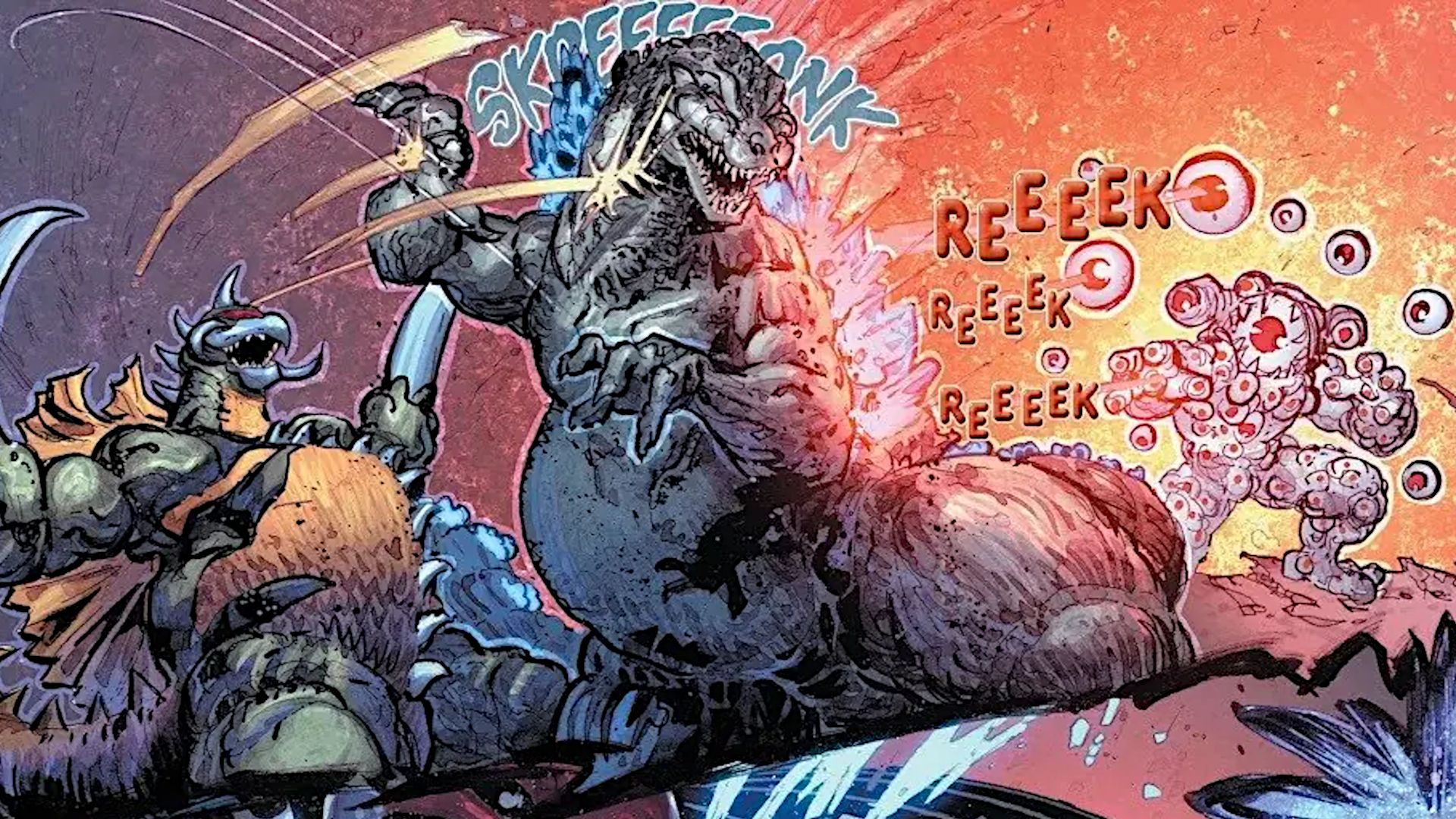 Godzilla Power Rangers Crossover Gigan and Eye Guy