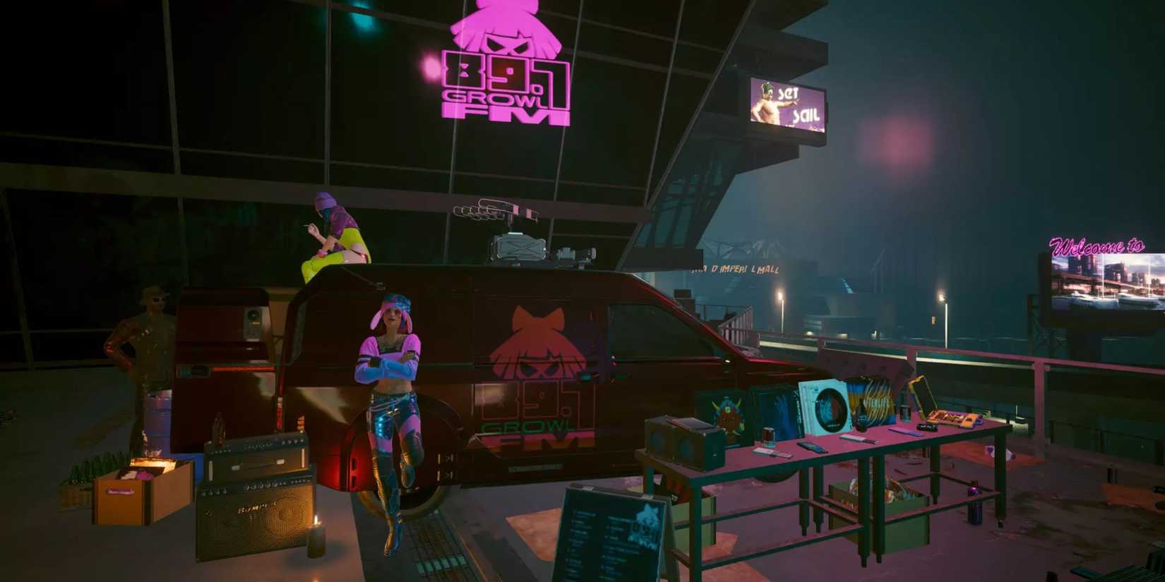 Growl FM party in Cyberpunk 2077