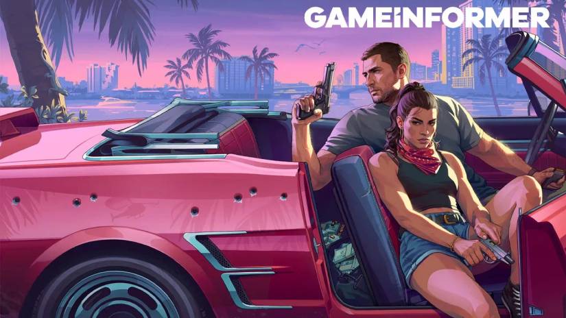 Image shows Jason and Lucia in Game Informer cover