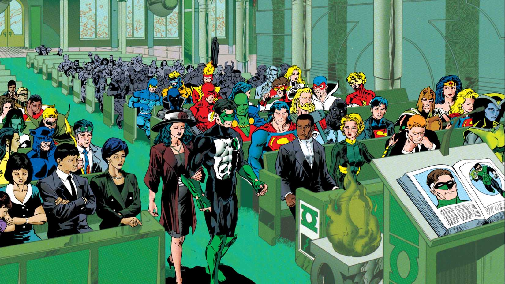 Hal Jordan Funeral in DC Comics