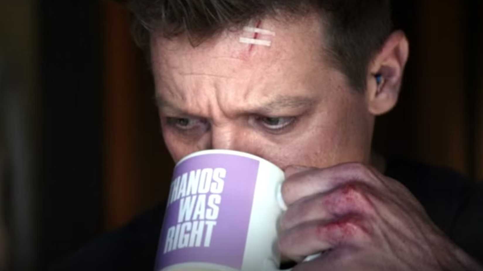 Hawkeye Drinking out of Thanos was Right Mug
