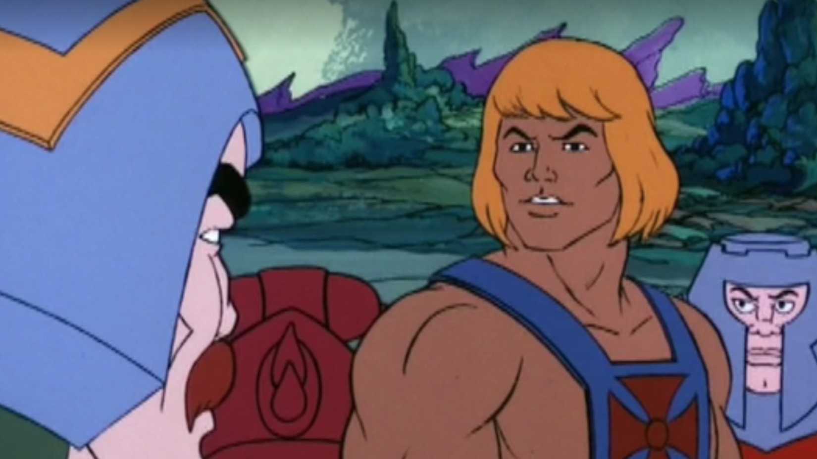 He-Man Talking with Man At Arms in He-Man and the Masters of the Universe "Attack from Below"