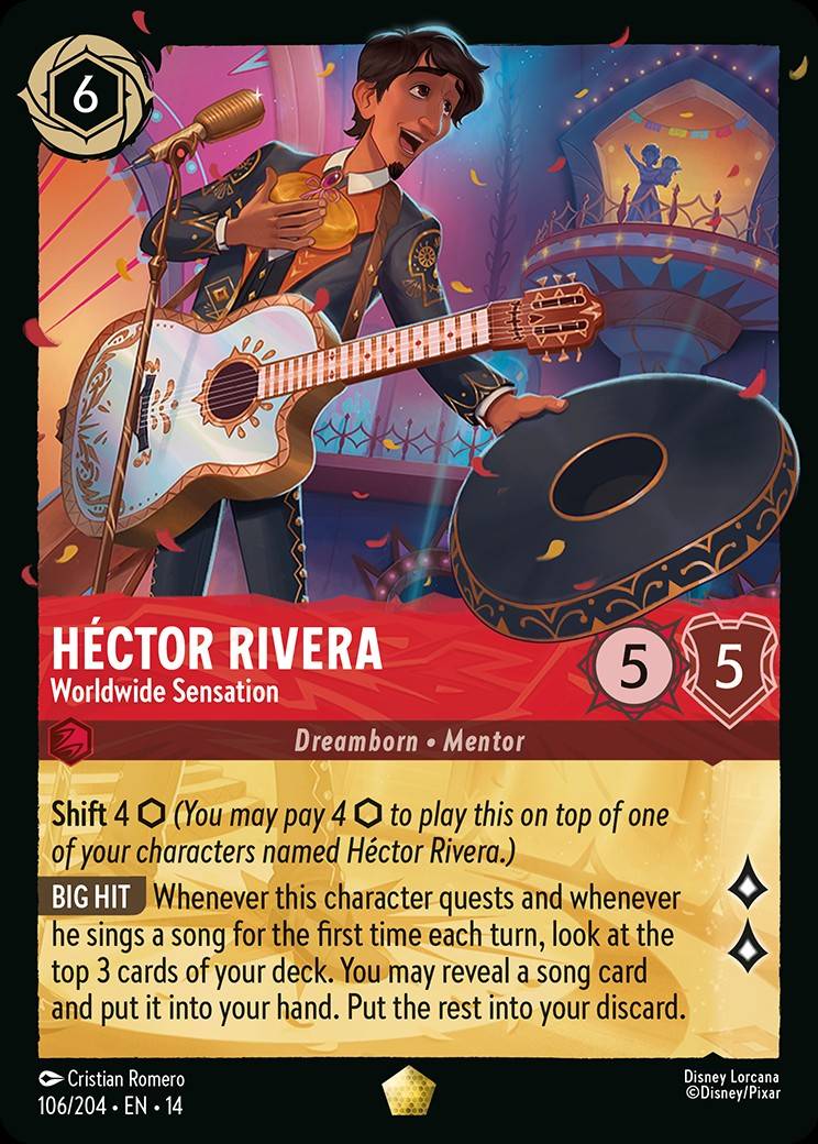 Hector Rivera Worldwide Sensation Disney Lorcana card