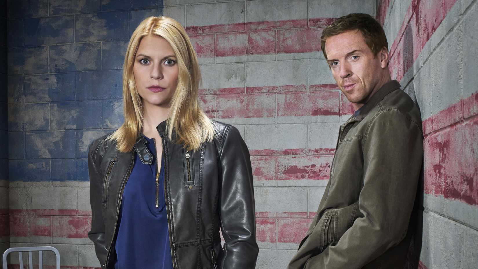 Claire Danes and Damian Lewis in Homeland promo shot