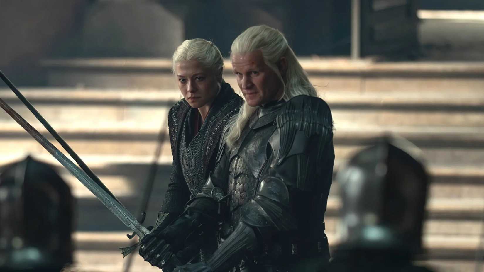 Emma D'Arcy and Matt Smith in House of the Dragon