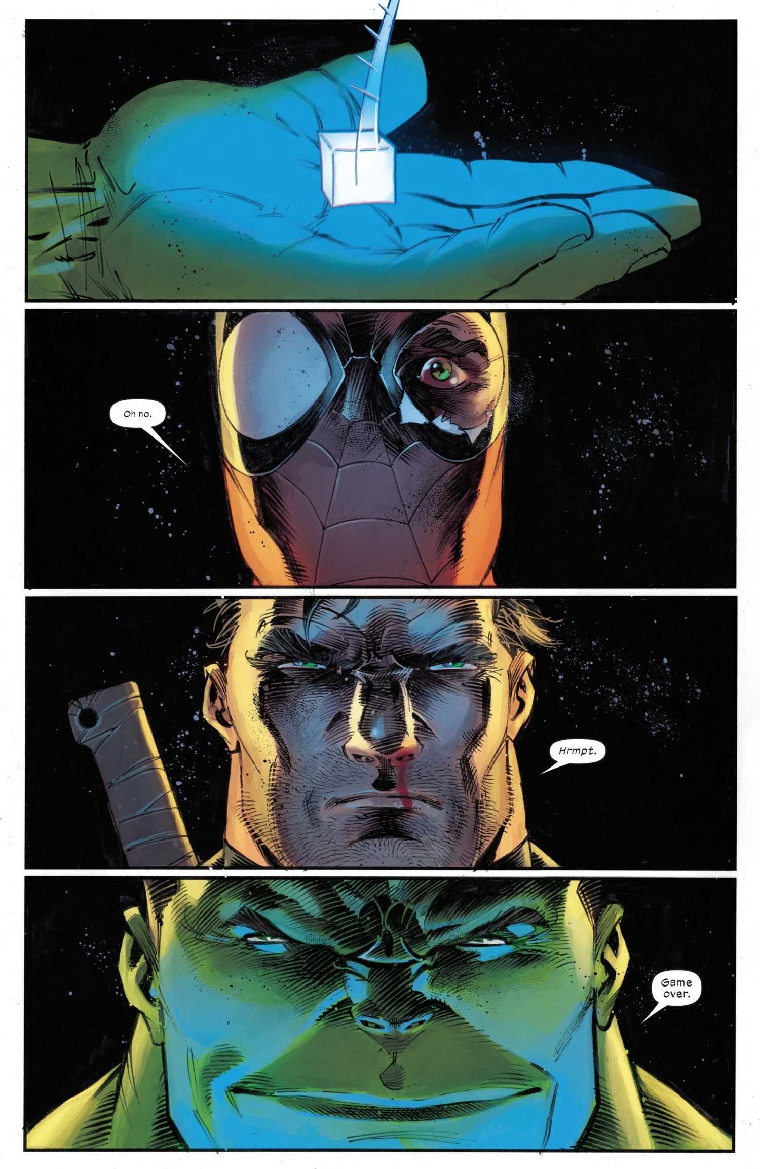 Hulk retrieves the Cosmic Cube in Spider-Man Long Way Home #3