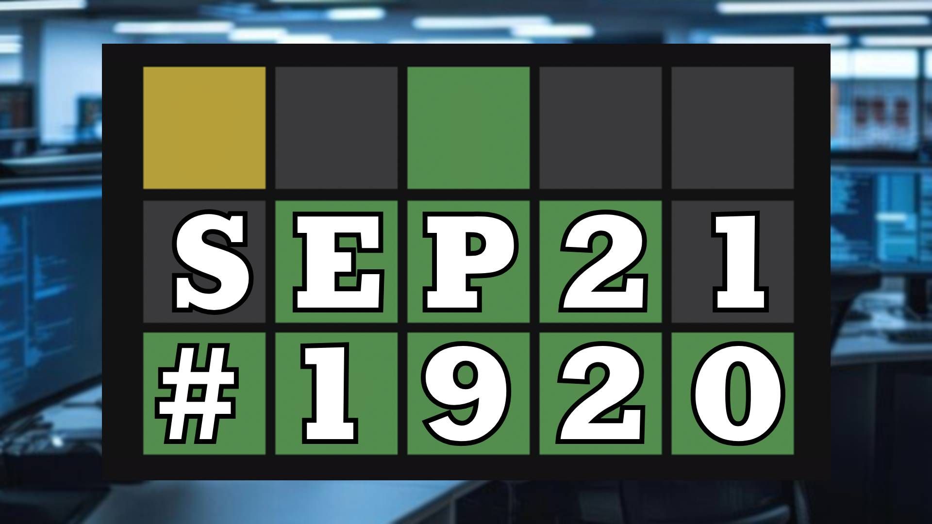 Today's Wordle Hints & Answer - September 21, 2026 (Puzzle #1920)