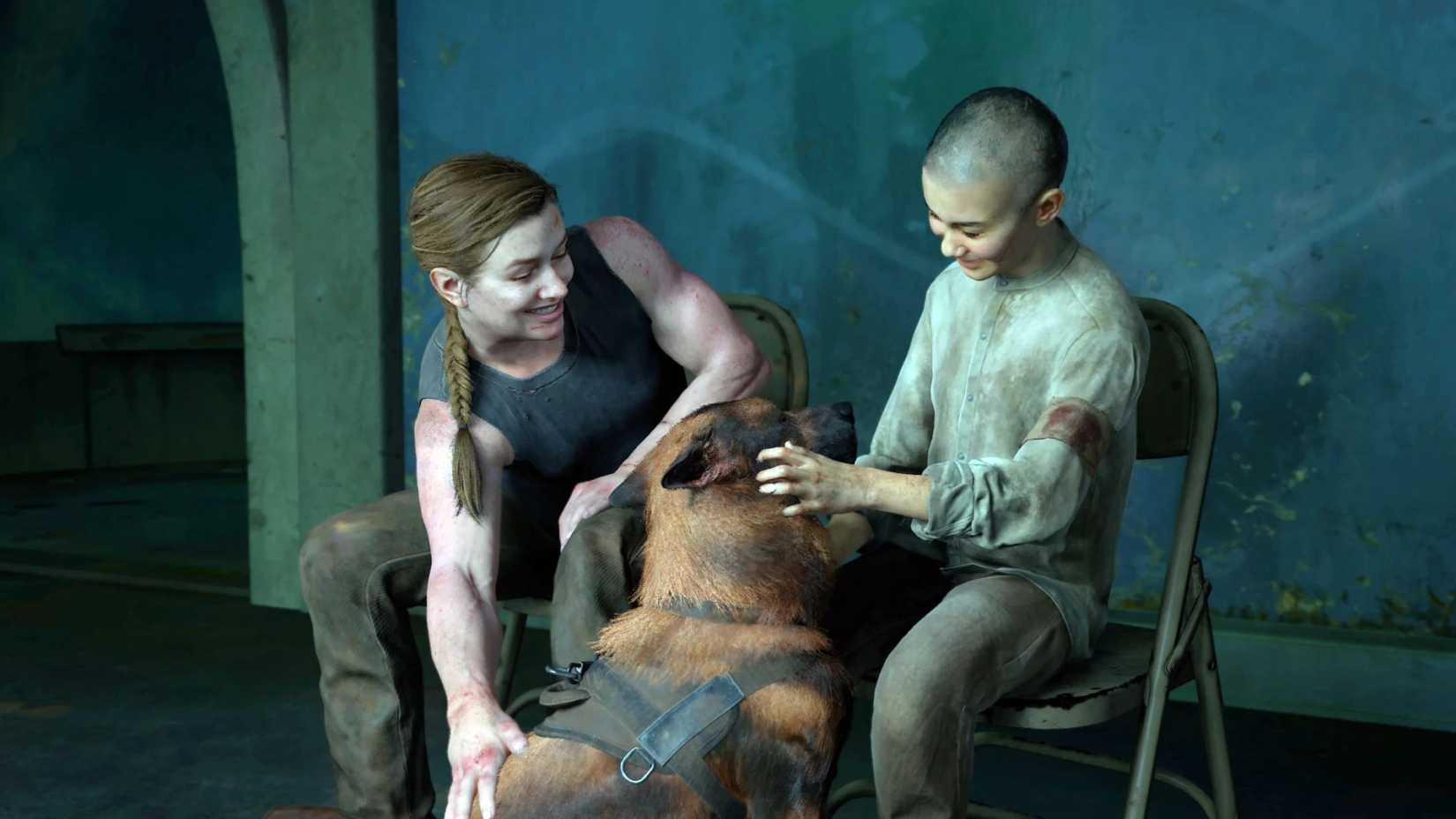 Image shows Abby and Lev in TLOU 2
