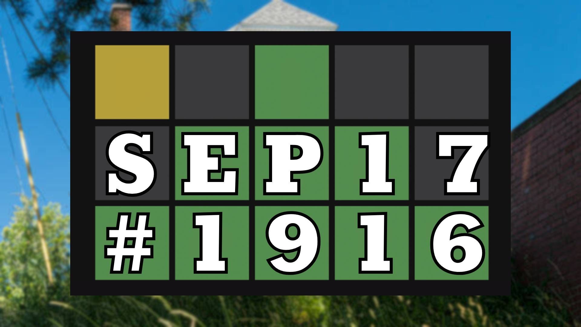 Today's Wordle Hints & Answer - September 17, 2026 (Puzzle #1916)