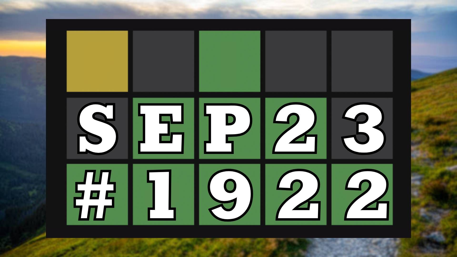Today's Wordle Hints & Answer - September 23, 2026 (Puzzle #1922) image