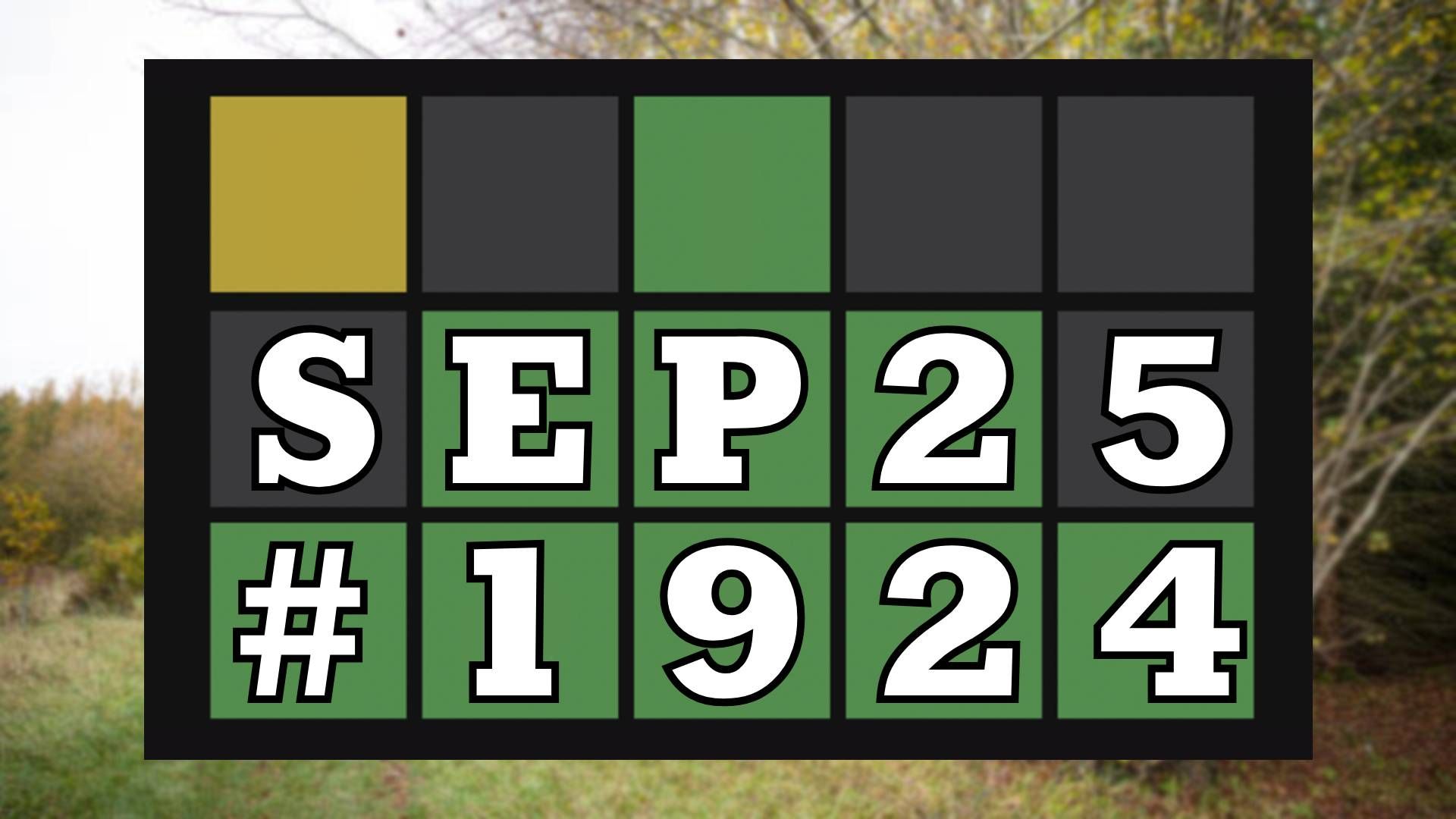 Today's Wordle Hints & Answer - September 25, 2026 (Puzzle #1924)