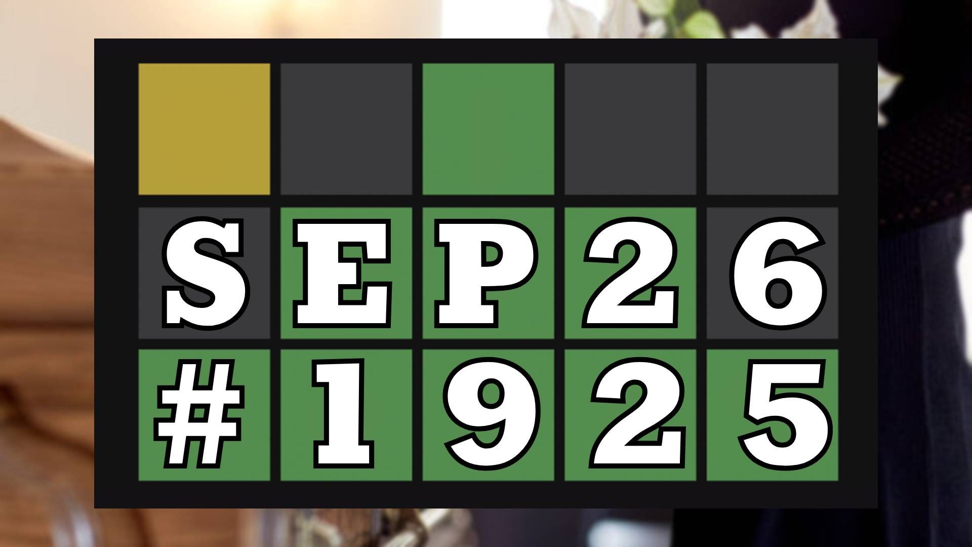 Today's Wordle Hints & Answer - September 26, 2026 (Puzzle #1925)