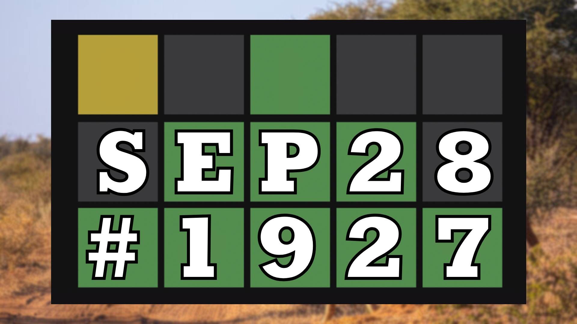 Today's Wordle Hints & Answer - September 28, 2026 (Puzzle #1927)