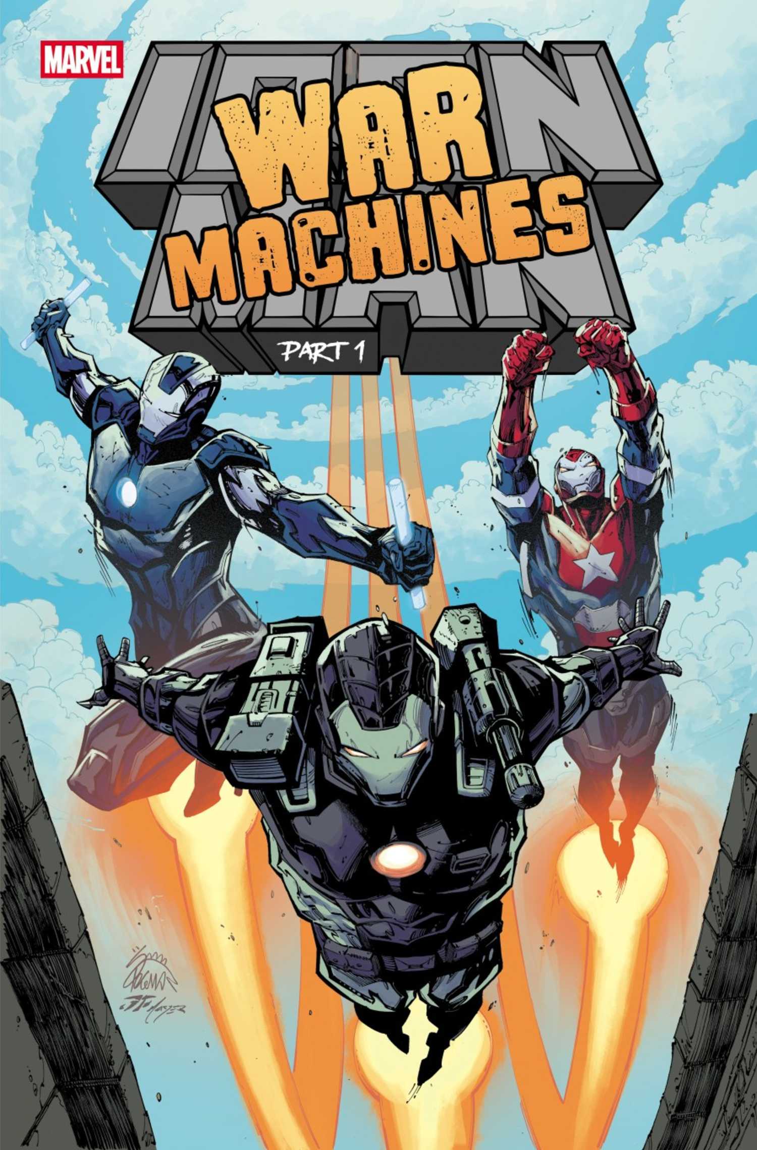iron man cover showing new war machines team