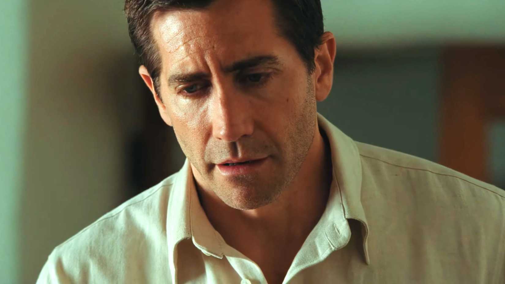Jake Gyllenhaal looking down in Remain-1