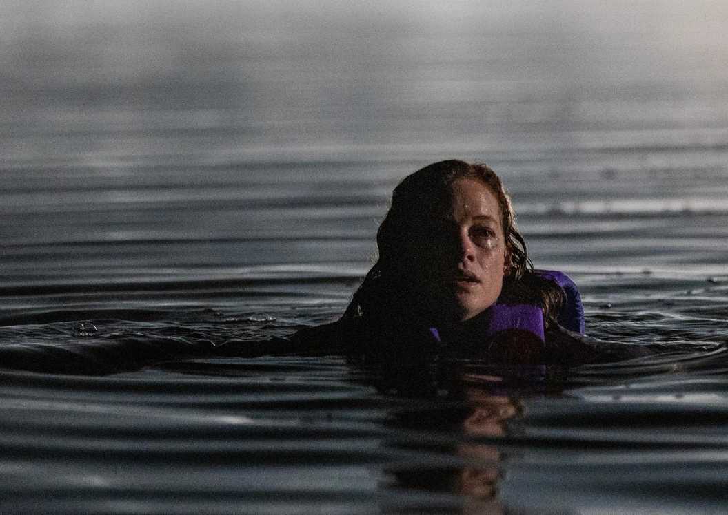 Jane Levy in the water in River