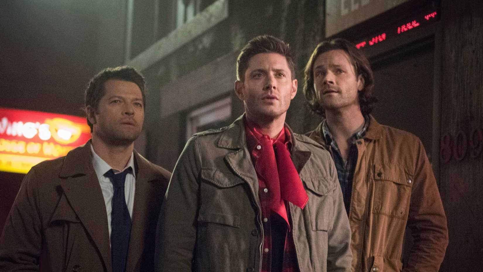Jared Padalecki Misha Collins and Jensen Ackles in Supernatural