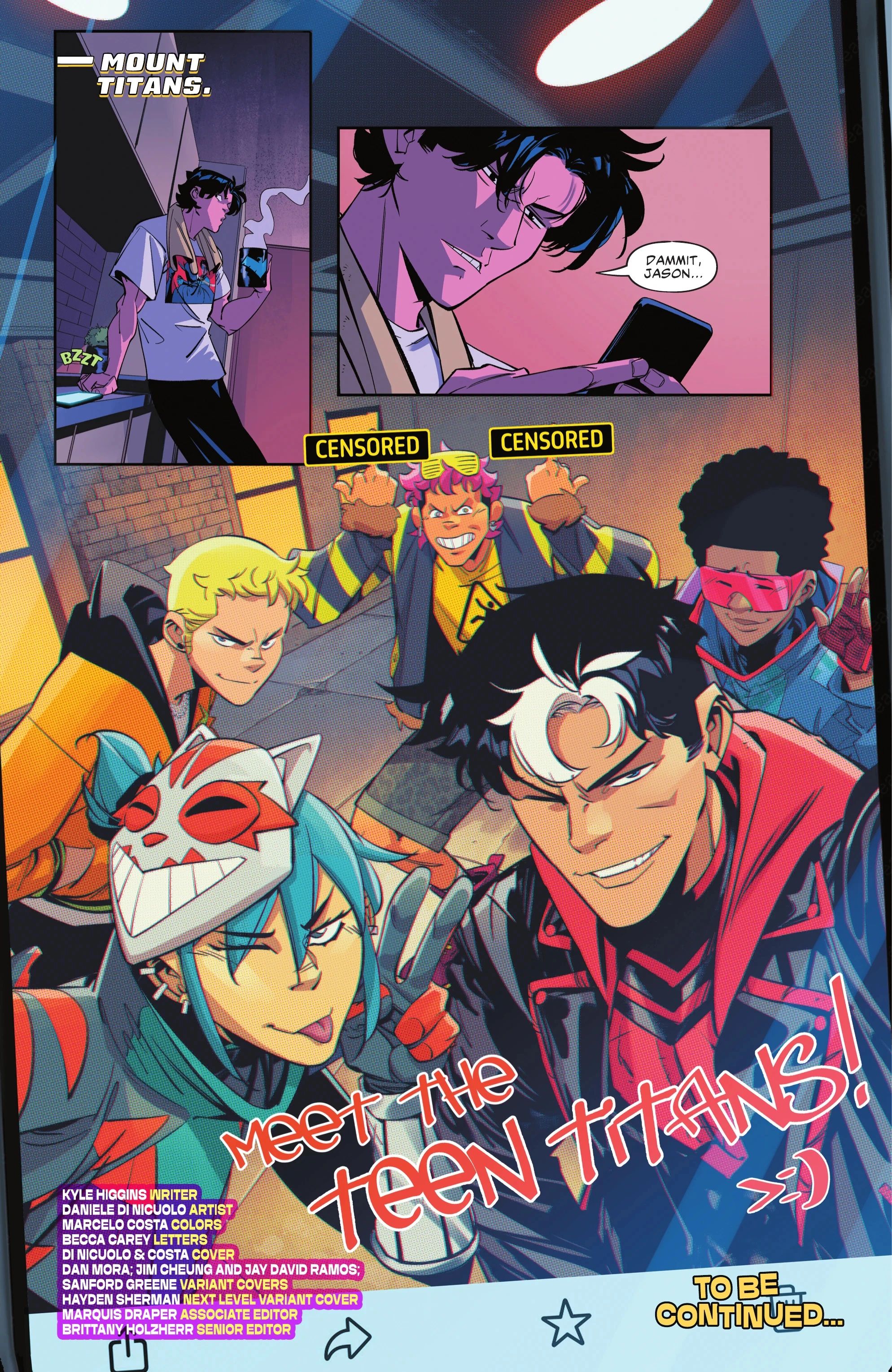 Jason Todd takes a selfie with his new Teen Titans team