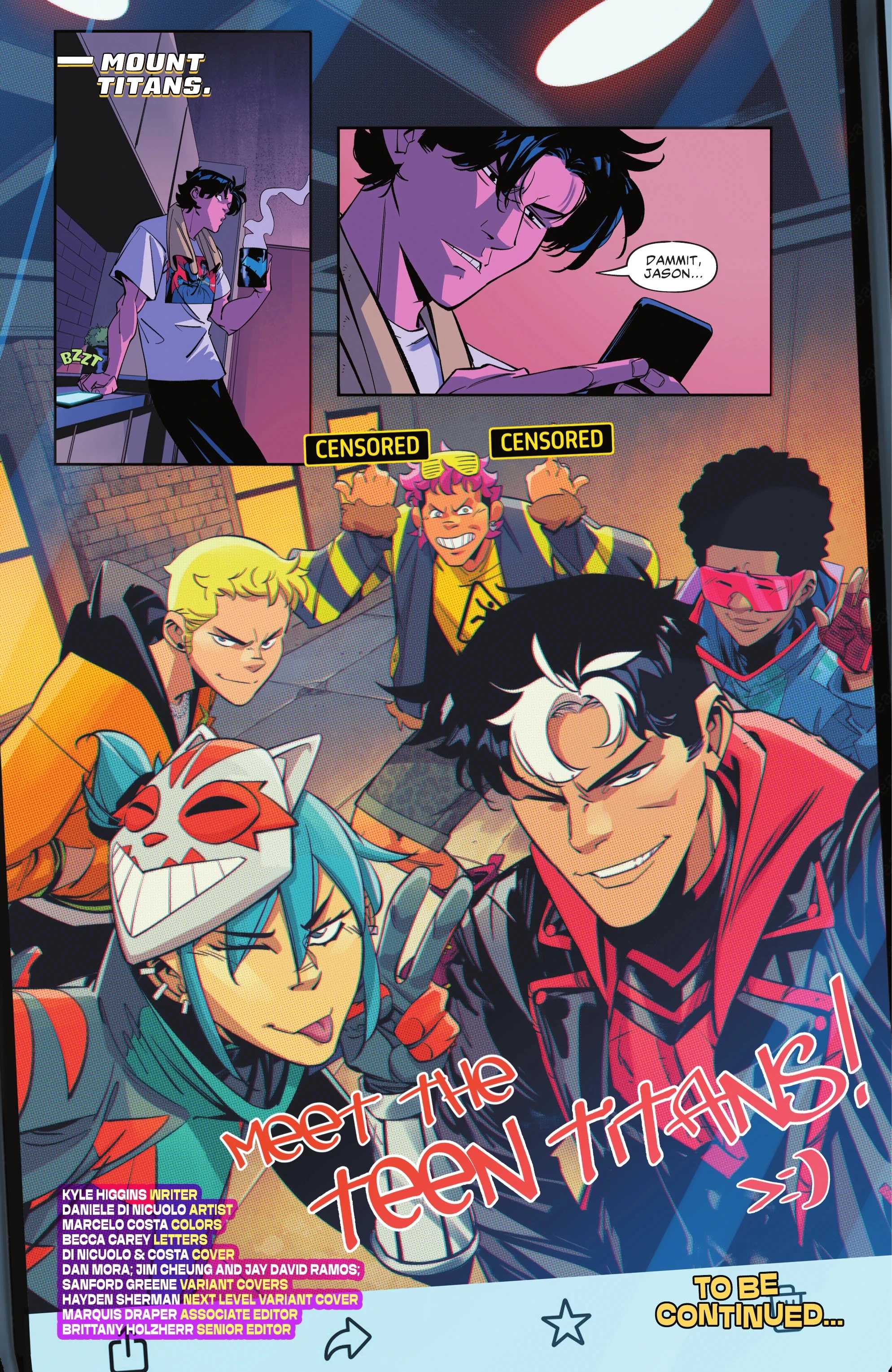 Jason Todd takes a selfie with his new Teen Titans team