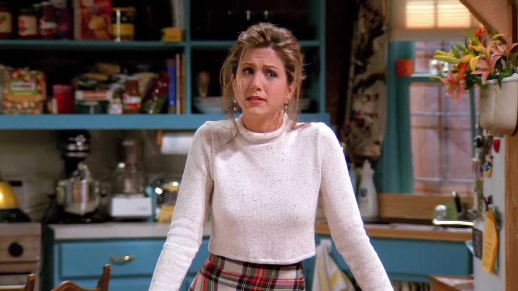 Jennifer Aniston as Rachel Green in Friends.