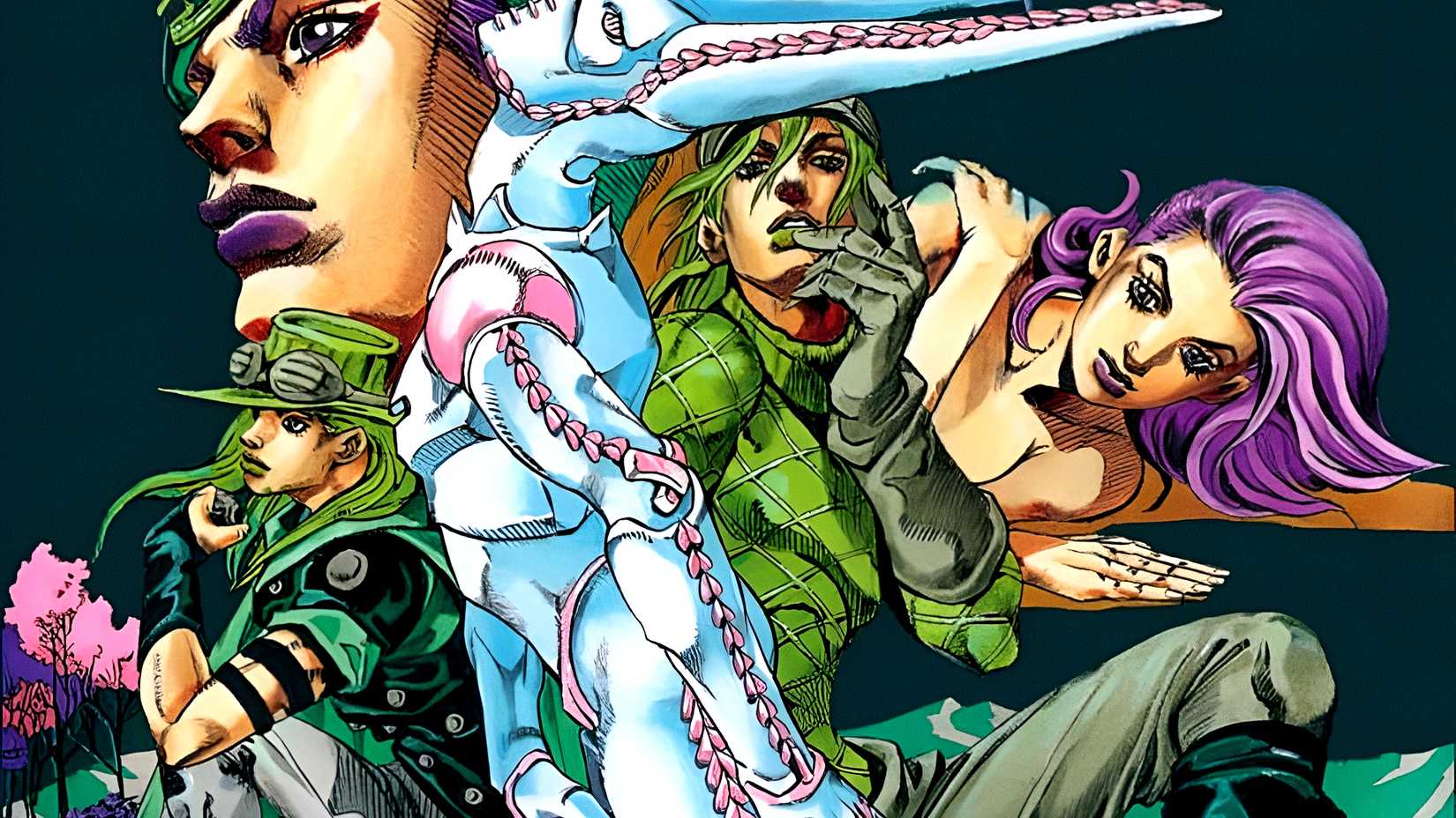 JoJo's Bizarre Adventure Steel Ball Run's characters gather in a poster