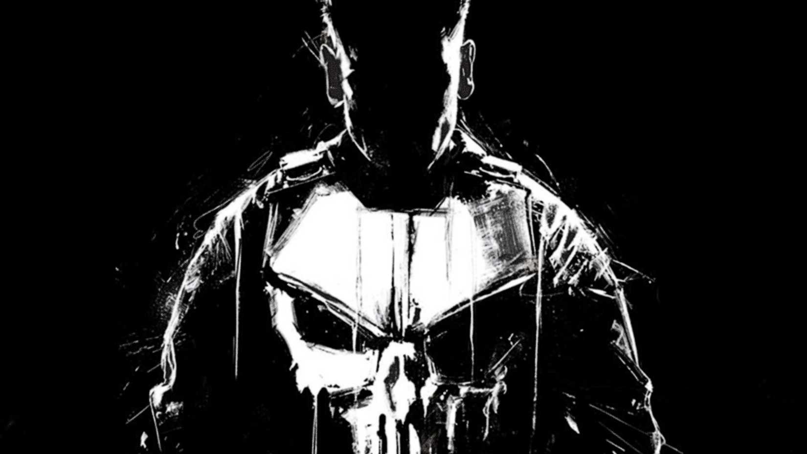 Jon Bernthal's Punisher logo is visible in the dark