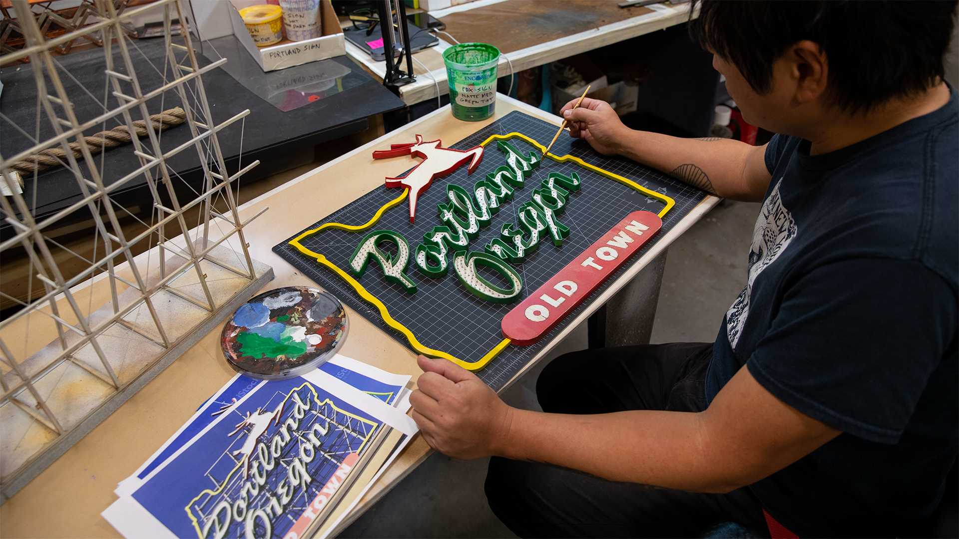Laika Studios featuring Portland Signage BTS from Wildwood
