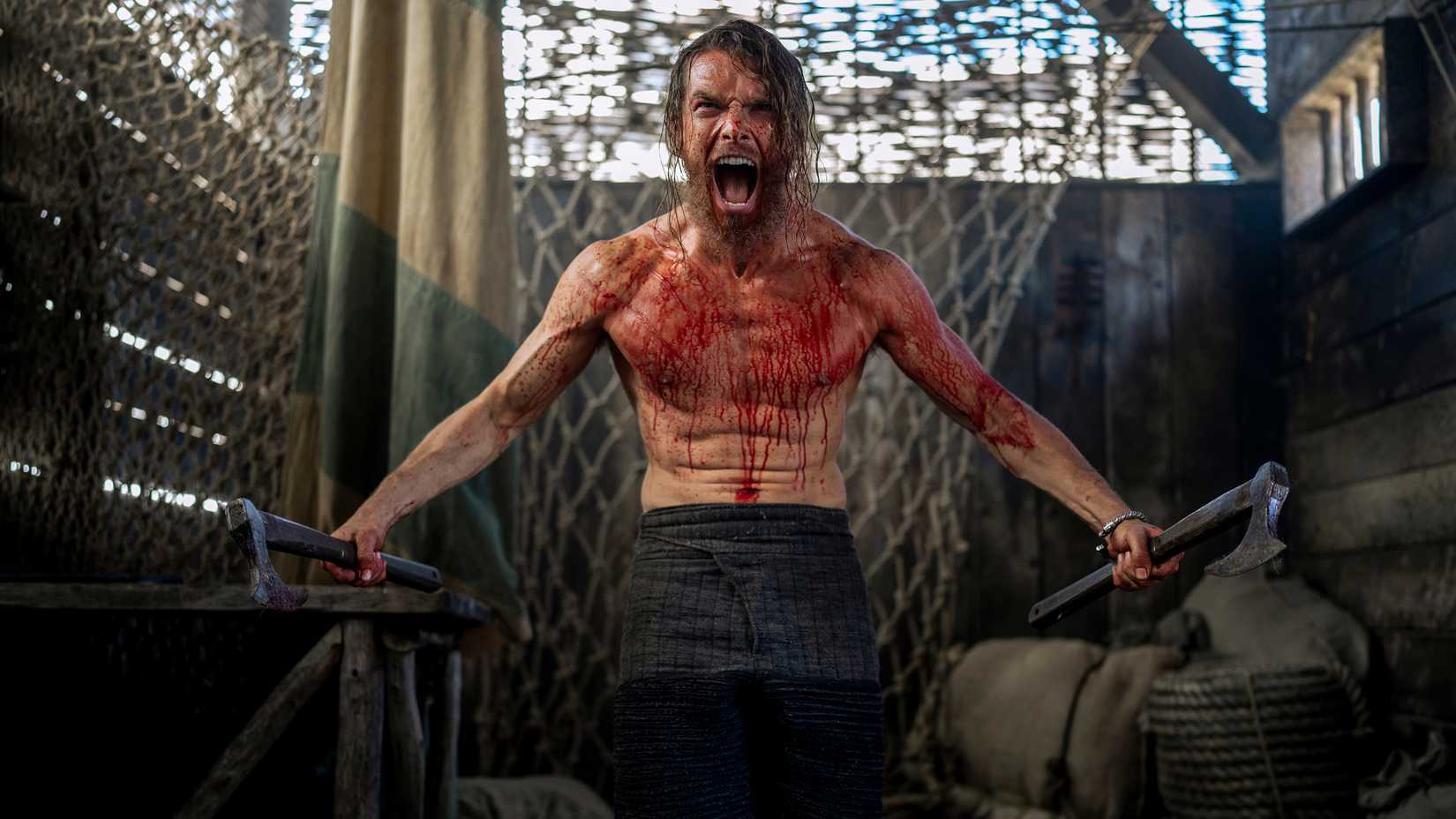Leif covered in blood at the end of Vikings Valhalla season 1